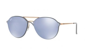 Image of Ray-Ban RB4292N Sunglasses 63261U-62 - Light Grey Frame, Dark Violet Mirror Silver Lenses