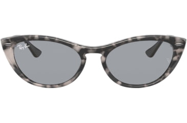 Image of Ray-Ban RB4314N Sunglasses 1250Y5-54 - Womens, Havana Grey Frame, Blue Mir Gold Lenses
