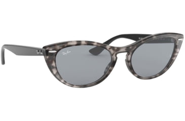 Image of Ray-Ban RB4314N Sunglasses 1250Y5-54 - Womens, Havana Grey Frame, Blue Mir Gold Lenses
