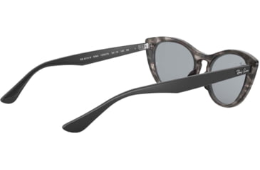 Image of Ray-Ban RB4314N Sunglasses 1250Y5-54 - Womens, Havana Grey Frame, Blue Mir Gold Lenses