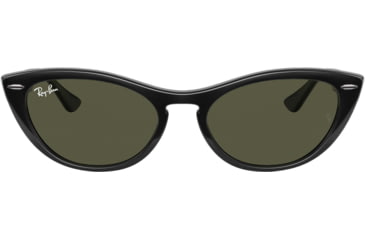 Image of Ray-Ban RB4314N Sunglasses 601/31-54 - Womens, Black Frame, Green Lenses