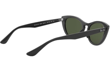 Image of Ray-Ban RB4314N Sunglasses 601/31-54 - Womens, Black Frame, Green Lenses