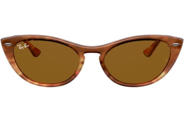 Image of Ray-Ban RB4314N Sunglasses 954/33-54 - Womens, Stripped Brown Frame, Brown Lenses