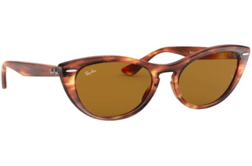 Image of Ray-Ban RB4314N Sunglasses 954/33-54 - Womens, Stripped Brown Frame, Brown Lenses