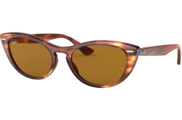 Image of Ray-Ban RB4314N Sunglasses 954/33-54 - Womens, Stripped Brown Frame, Brown Lenses