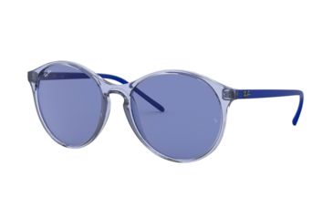 Image of Ray-Ban RB4371F Sunglasses 126676-55 - Trasparent Light Blue Frame, Violet Lenses