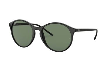 Image of Ray-Ban RB4371F Sunglasses 901/71-55 - Black Frame, Green Lenses