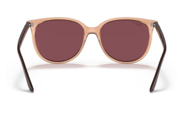 Image of Ray-Ban RB4378 Sunglasses, Transparent Brown Frame, Purple, Polarized, 54, RB4378-66025Q-54