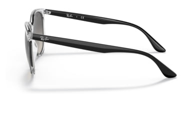 Image of Ray-Ban RB4378 Sunglasses, Transparent Frame, Grey Gradient Lens, 54, RB4378-647711-54
