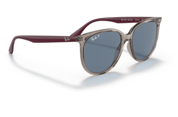 Image of Ray-Ban RB4378 Sunglasses, Transparent Grey Frame, Dark Blue Lens, Polarized, 54, RB4378-65722V-54