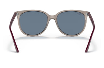 Image of Ray-Ban RB4378 Sunglasses, Transparent Grey Frame, Dark Blue Lens, Polarized, 54, RB4378-65722V-54