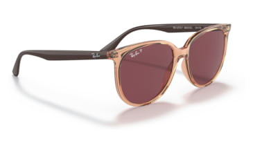 Image of Ray-Ban RB4378F Sunglasses, Transparent Brown Frame, Purple, Polarized, Asian Fit, 54, RB4378F-66025Q-54