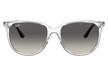 Image of Ray-Ban RB4378F Sunglasses, Transparent Frame, Grey Gradient Lens, Asian Fit, 54, RB4378F-647711-54