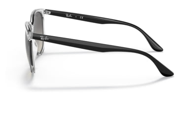 Image of Ray-Ban RB4378F Sunglasses, Transparent Frame, Grey Gradient Lens, Asian Fit, 54, RB4378F-647711-54