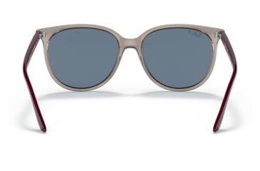 Image of Ray-Ban RB4378F Sunglasses, Transparent Grey Frame, Dark Blue Lens, Polarized, Asian Fit, 54, RB4378F-65722V-54