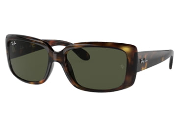 Image of Ray-Ban RB4389 Sunglasses - Womens, Havana Frame, Green Lens, 55, RB4389-710-31-55