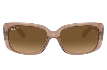 Image of Ray-Ban RB4389 Sunglasses - Womens, Transparent Brown Frame, Brown Gradient Polarized Lens, 55, RB4389-6644M2-55