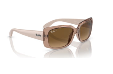 Image of Ray-Ban RB4389 Sunglasses - Womens, Transparent Brown Frame, Brown Gradient Polarized Lens, 55, RB4389-6644M2-55