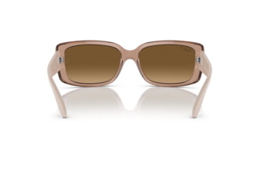 Image of Ray-Ban RB4389 Sunglasses - Women's, Transparent Brown Frame, Brown Gradient Polarized Lens, 55, RB4389-6644M2-55
