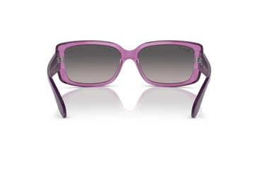 Image of Ray-Ban RB4389 Sunglasses - Women's, Transparent Violet Frame, Grey Gradient Polarized Lens, 55, RB4389-6443M3-55