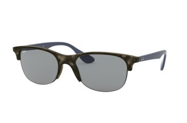 Image of Ray-Ban RB4419 Progressive Prescription Sunglasses, 54mm, Grey Havana/Blue, RB4419-6421-1-54-PRO