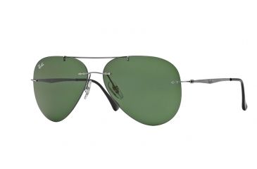 Image of Ray-Ban RB8055 Sunglasses 004/71-56 - Gunmetal Frame, Green Lenses