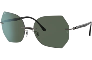 Image of Ray-Ban RB8065 Sunglasses, Black On Sanding Gunmetal, 62, RB8065-154-71-62