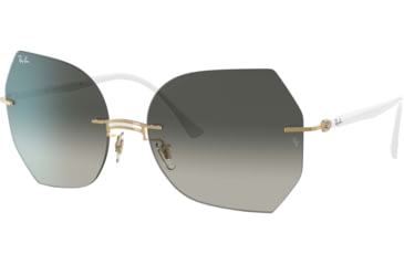 Image of Ray-Ban RB8065 Sunglasses, White On Gold, 62, RB8065-157-11-62