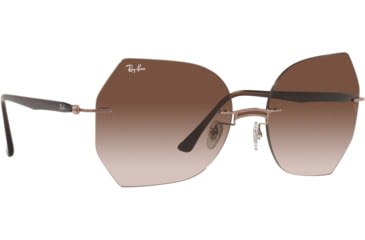 Image of Ray-Ban RB8065 Sunglasses, Brown On Light Brown, 62, RB8065-155-13-62