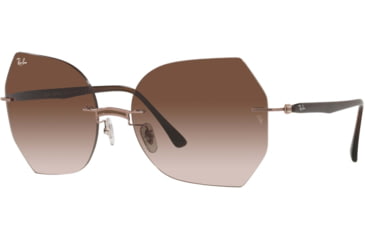 Image of Ray-Ban RB8065 Sunglasses, Brown On Light Brown, 62, RB8065-155-13-62