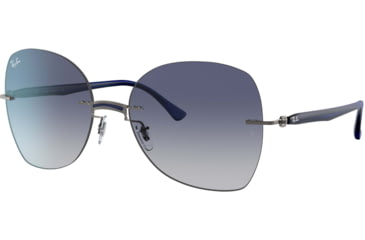 Image of Ray-Ban RB8066 Sunglasses, Blue On Gun Metal, 58, RB8066-004-4L-58