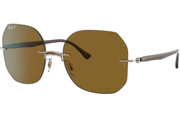 Image of Ray-Ban RB8067 Sunglasses, Brown On Light Brown, 57, RB8067-155-83-57