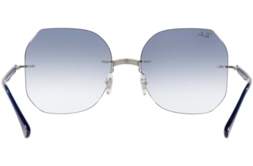 Image of Ray-Ban RB8067 Sunglasses, Blue On Silver, 57, RB8067-003-19-57