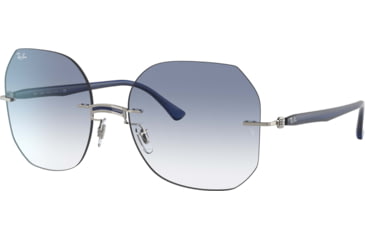 Image of Ray-Ban RB8067 Sunglasses, Blue On Silver, 57, RB8067-003-19-57