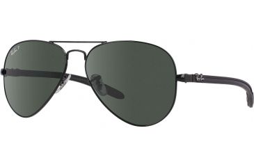 Image of Ray-Ban RB 8307 Sunglasses Styles - Black Frame / Crystal Polarized Green Lenses, 002-N5-5814