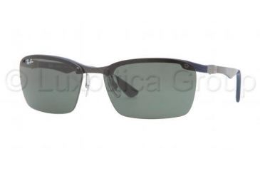 Image of Ray-Ban RB8312 Single Vision Prescription Sunglasses RB8312-124-71-60 - Lens Diameter 60 mm, Lens Diameter 60 mm, Frame Color Dark Carbon+Rubber Blue