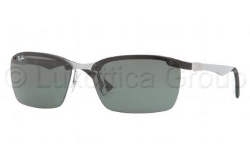 Image of Ray-Ban RB8312 Single Vision Prescription Sunglasses RB8312-125-71-60 - Lens Diameter 60 mm, Lens Diameter 60 mm, Frame Color Light Carbon+black Rubber