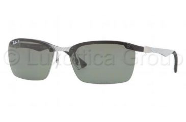 Image of Ray-Ban RB8312 Single Vision Prescription Sunglasses RB8312-125-9A-60 - Lens Diameter 60 mm, Lens Diameter 60 mm, Frame Color Light Carbon+black Rubber