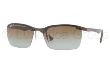 Image of Ray-Ban RB8312 Single Vision Prescription Sunglasses RB8312-128-T5-60 - Lens Diameter 60 mm, Lens Diameter 60 mm, Frame Color Dark Carbon+brown Rubber