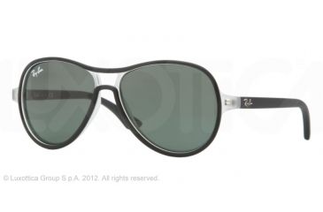 Image of Ray-Ban RJ9055S Sunglasses 190/71-5012 - Black Transparent Frame, Green Lenses