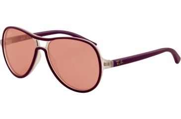 Image of Ray-Ban RJ9055S Sunglasses 192/84-5012 - Violet Transparent Frame, Pink Lenses