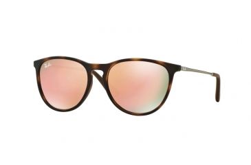 Image of Ray-Ban RJ9060S Sunglasses 70062Y-50 - Havana Rubber Frame, Light Brown Mirror Pink Lenses