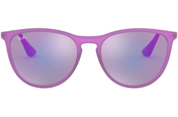 Image of Ray-Ban RJ9060S Sunglasses 70084V-50 - Violet Fluo Trasp Rubber Frame, Grey Mirror Violet Lenses