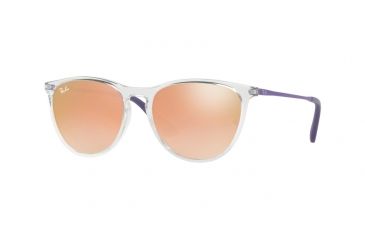 Image of Ray-Ban RJ9060S Sunglasses 7030B9-50 - Trasparent Frame, Green Gradient Brown Mirror Pi Lenses