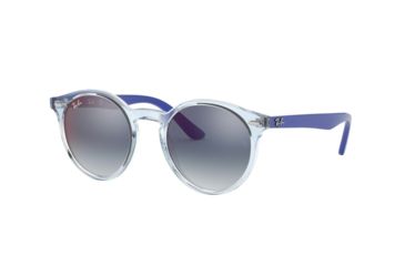 Image of Ray-Ban RJ9064S Progressive Prescription Sunglasses, 44mm, Light Blue, RJ9064S-7051X0-44-PRO