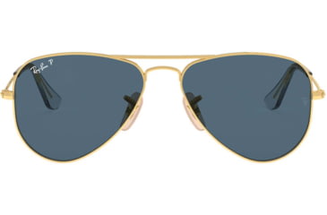Image of Ray-Ban RJ9506S Aviator Sunglasses - Kids, Polarized, Arista, Dark Blue, 52, RJ9506S-223-2V-52
