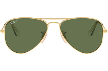 Image of Ray-Ban RJ9506S Aviator Sunglasses - Kids, Polarized, Arista, Green, 52, RJ9506S-223-2P-52