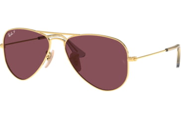 Image of Ray-Ban RJ9506S Aviator Sunglasses - Kid's, Polarized, Arista, Purple, 50, RJ9506S-223-5Q-50