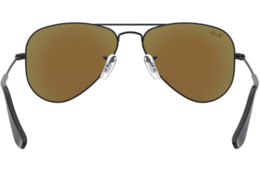 Image of Ray-Ban RJ9506S Junior Aviator Sunglasses - Kid's, Matte Black Frame, Blue Mirror Lenses, 201/55-50