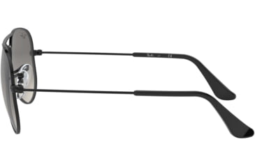 Image of Ray-Ban RJ9506S Junior Aviator Sunglasses - Kid's, Shiny Black Frame, Light Grey Gradient Dark Grey Lenses, 220/11-50